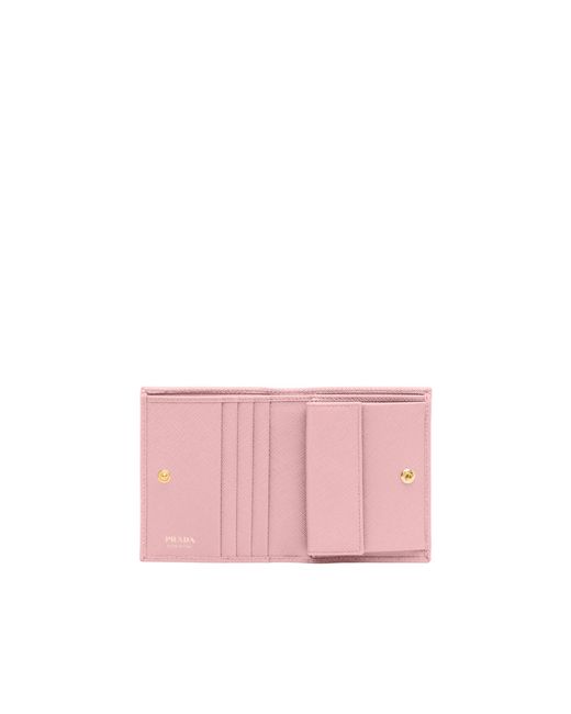 Prada Pink Small Saffiano Leather Wallet