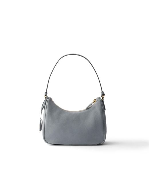 Prada Gray Re-Edition 2005 Nubuck And Saffiano Leather Mini-Bag