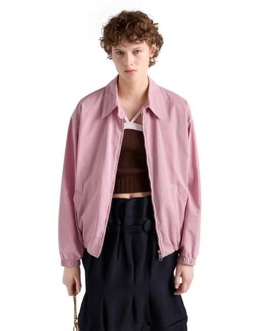 Prada Pink Old Gabardine Blouson Jacket