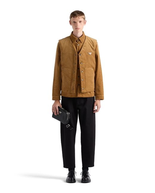 Prada Black Cotton Pants for men