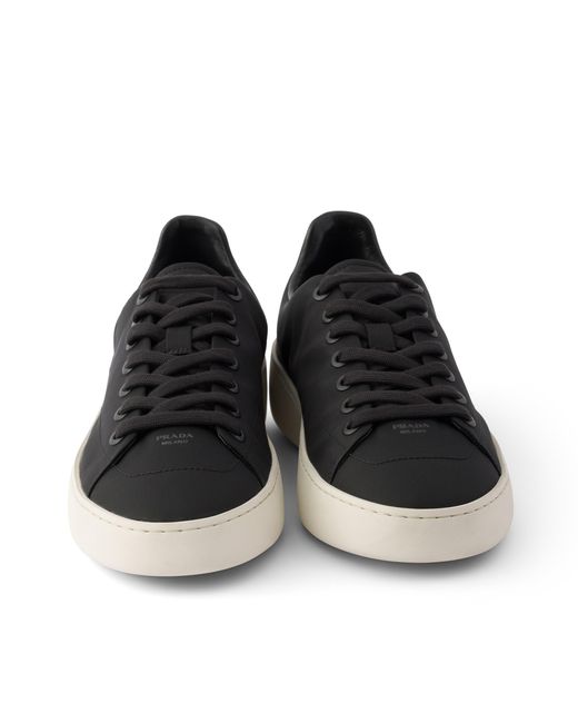 Prada Black Court Re-Nylon Sneakers for men