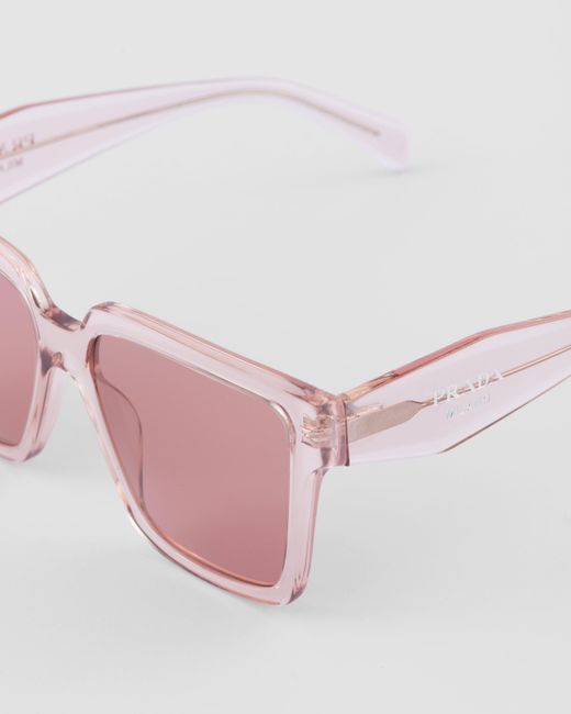 Prada Pink Sunglasses With Logo