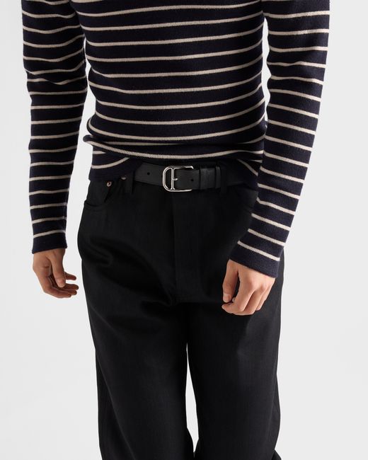 Prada Reguläre Jeans Aus Raw Denim in Black für Herren