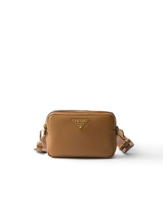 Prada Brown Small Leather Shoulder Bag