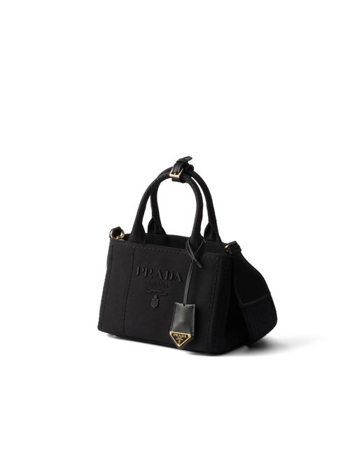 Borsa Jardinière Mini di Prada in Black