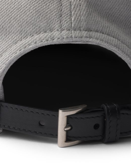 Prada White Denim Baseball Cap for men