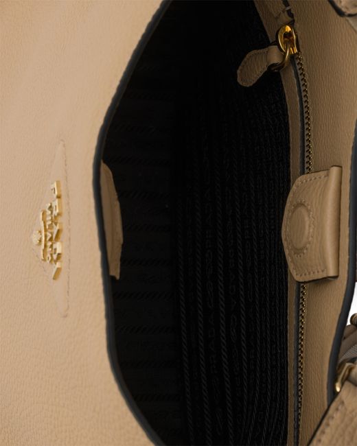 Prada Natural Medium Leather Bag