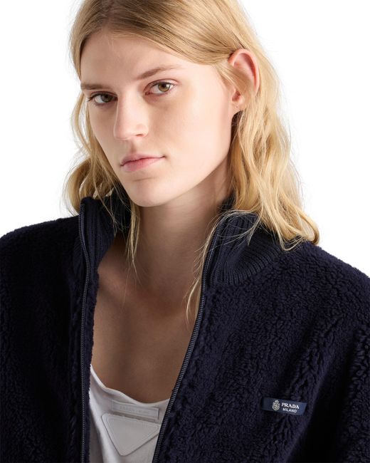 Prada Blue Fleece Jacket