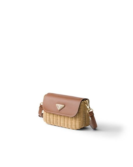 Borsa A Tracolla Small di Prada in Brown