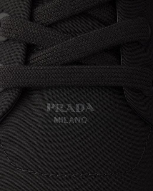Prada Black Court Re-Nylon Sneakers for men