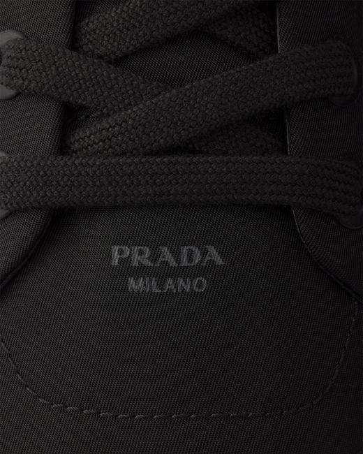 Prada Black Court Re-Nylon Sneakers for men