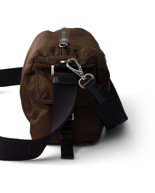 Prada Black Explore Re-Nylon And Leather Bag for men