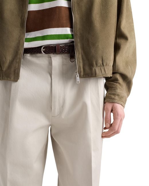 Prada White Cotton Pants for men