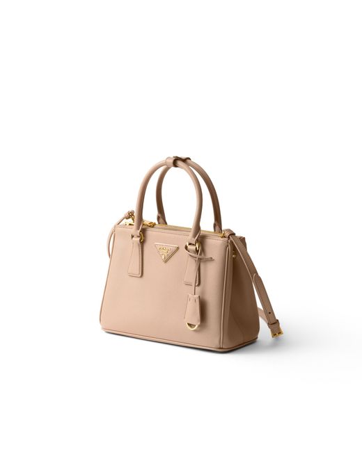 Prada Natural Galleria Small Saffiano Leather Bag