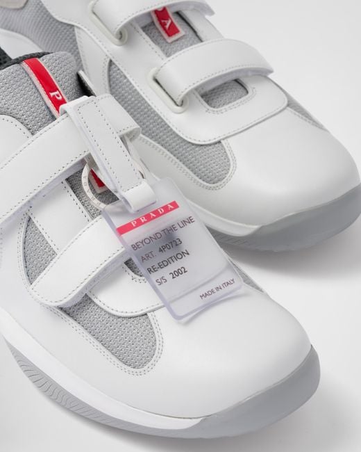 Sneakers America's Cup Original Con Strap di Prada in White da Uomo