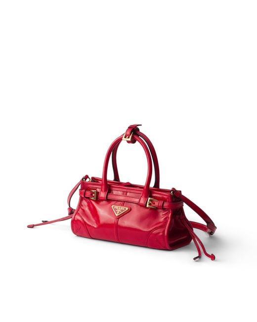 Prada Red Bonnie Leather Mini Handbag