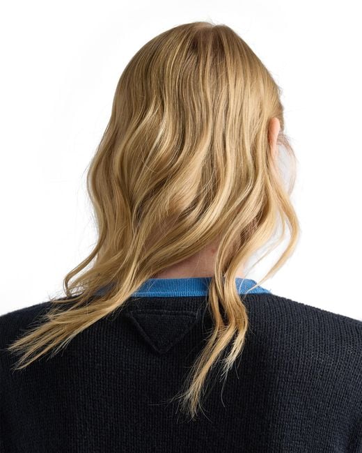 Prada Blue Cashmere Crew-Neck Sweater, /Celeste