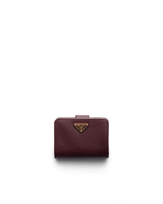 Prada Purple Small Saffiano Leather Wallet