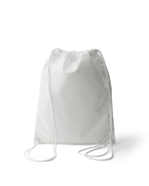 Prada White Re-Nylon Drawstring Backpack