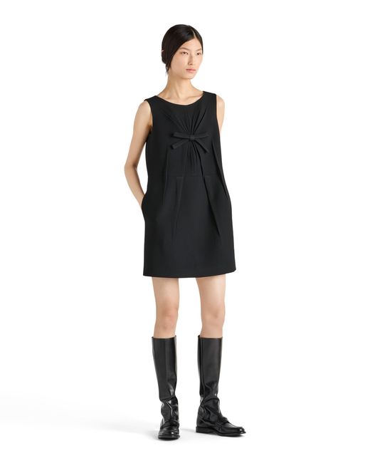 Prada Black Natté Fabric Mini-Dress