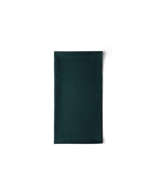 Prada Green Wool-Silk Jacquard Logo Scarf for men