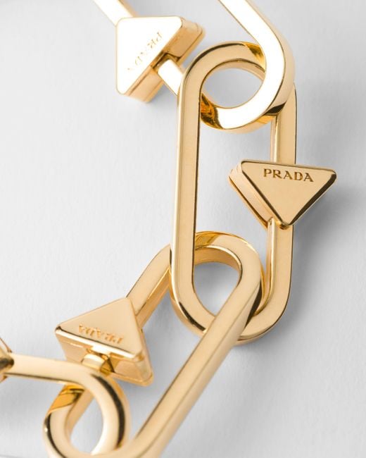 Bracelet En Métal Prada en coloris Metallic