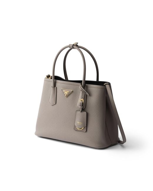 Borsa Double Medium di Prada in Gray
