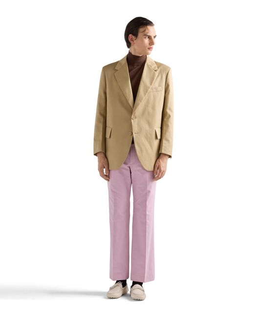 Prada Pink Poplin Pants, Alabaster for men