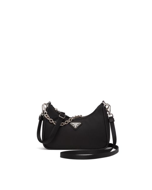 Prada Re-edition Nylon Mini Shoulder Bag in Black | Lyst