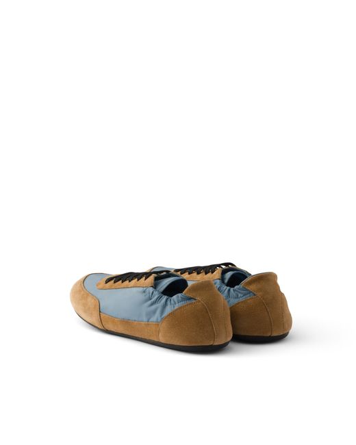 Prada Multicolor Collapse Re-Nylon And Suede Sneakers