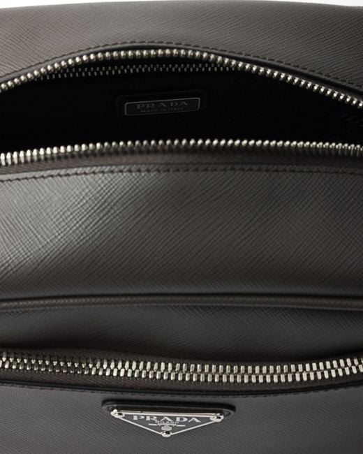 Prada Black Saffiano Leather Travel Pouch for men
