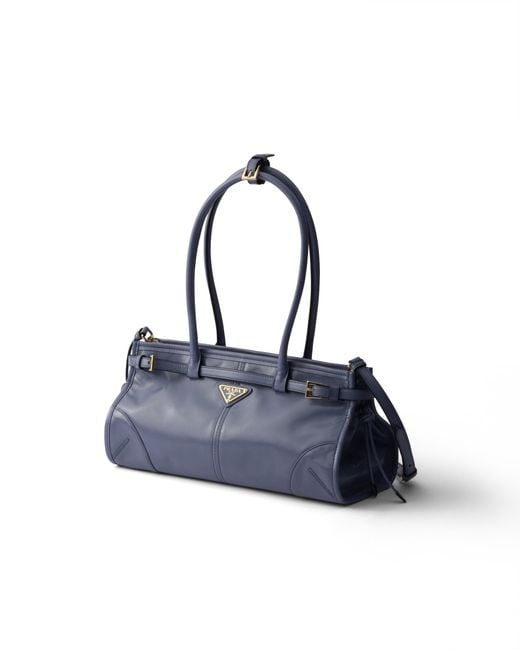 Prada Blue Bonnie Medium Leather Handbag