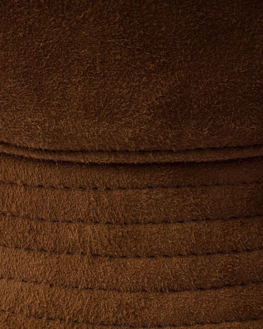 Prada Brown Suede Bucket Hat