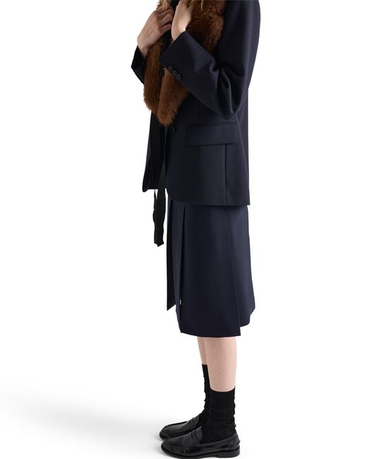 Prada Black Wool Skirt