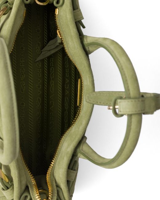 Prada Green Bonnie Suede Mini Handbag