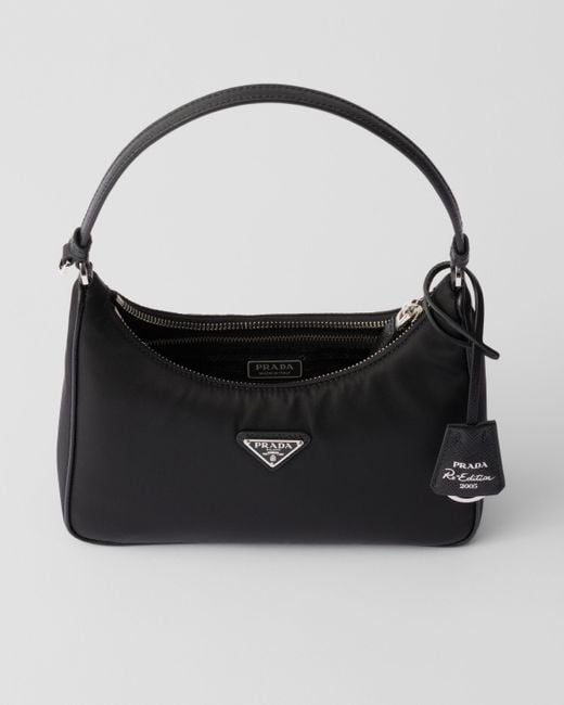 Mini Sac Porté Épaule Re-Edition Prada en coloris Black