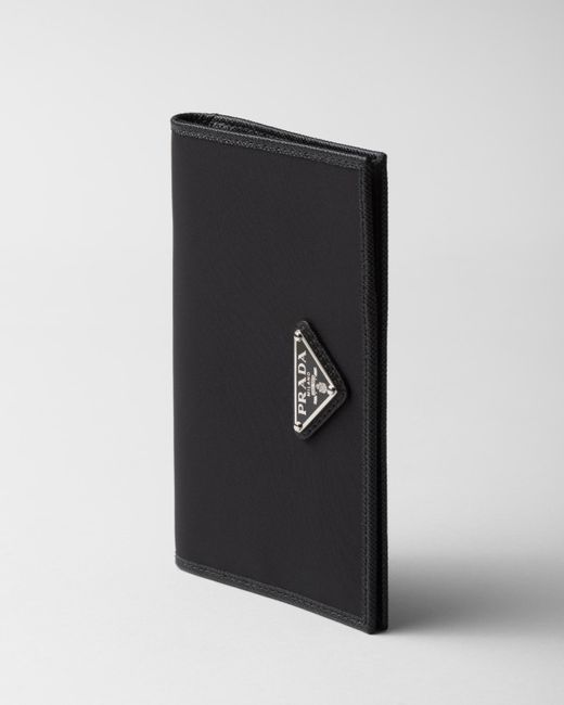 Porta Passaporto di Prada in Black da Uomo