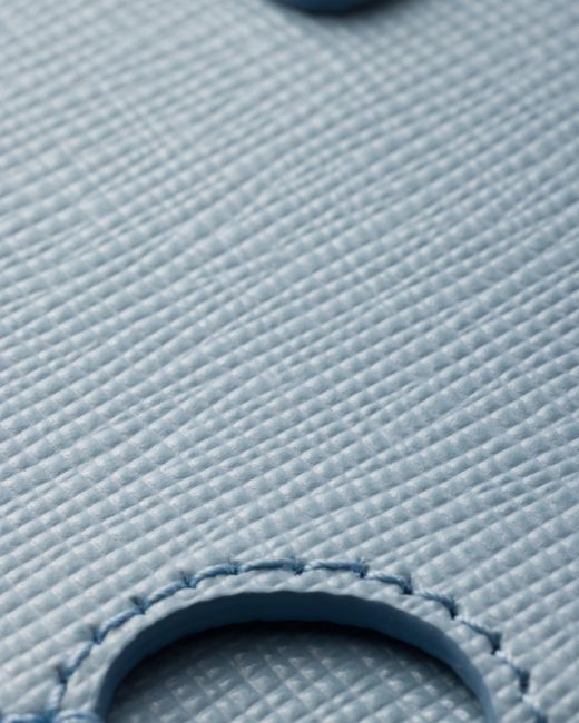 Prada Blue Saffiano Leather Case For Iphone 16