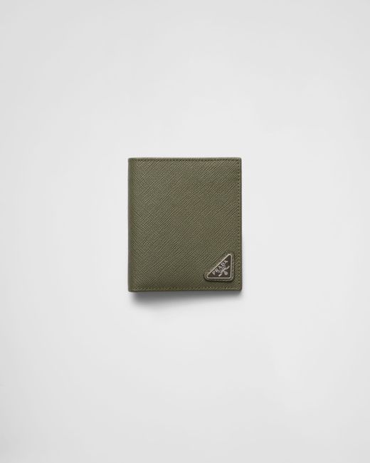 Prada Green Saffiano Leather Wallet for men