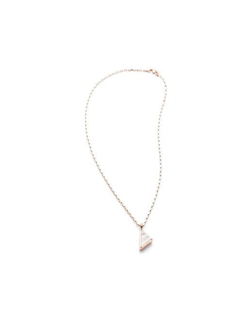 Prada White Eternal Pendant Necklace