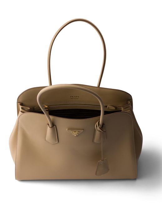 Prada Natural Large Leather Tote Bag