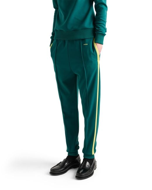 Prada Green Technical Fabric Pants for men