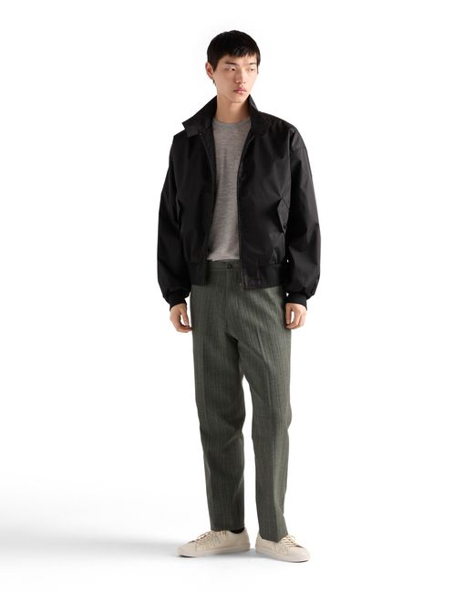 Prada Gray Oversized Cashmere T-Shirt for men