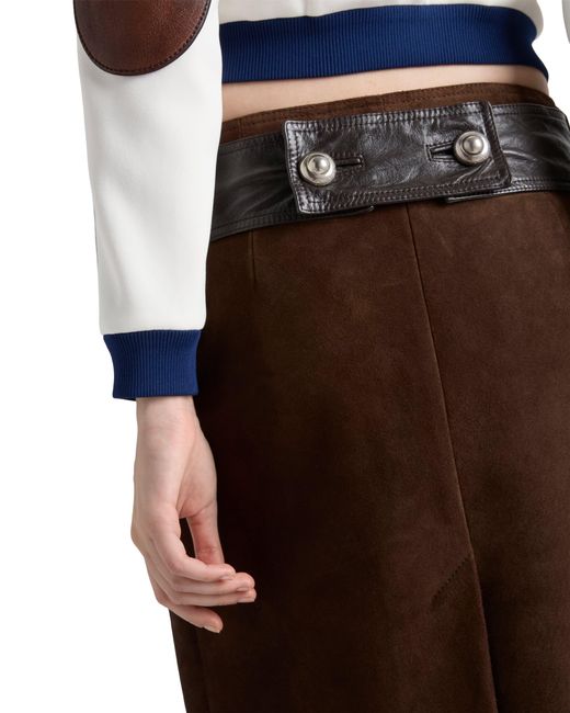 Prada Brown Suede Skirt