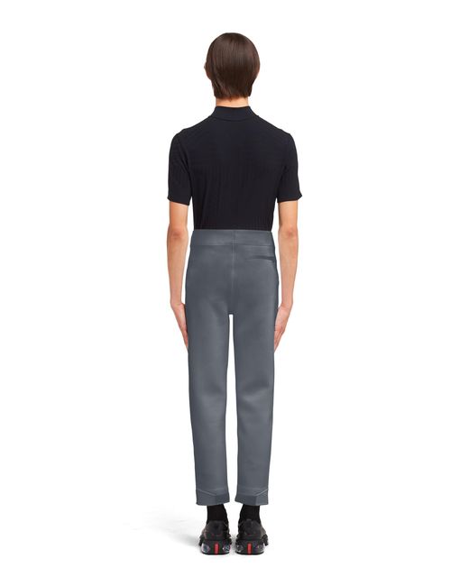 Prada Blue Recycled Double Jersey Pants for men