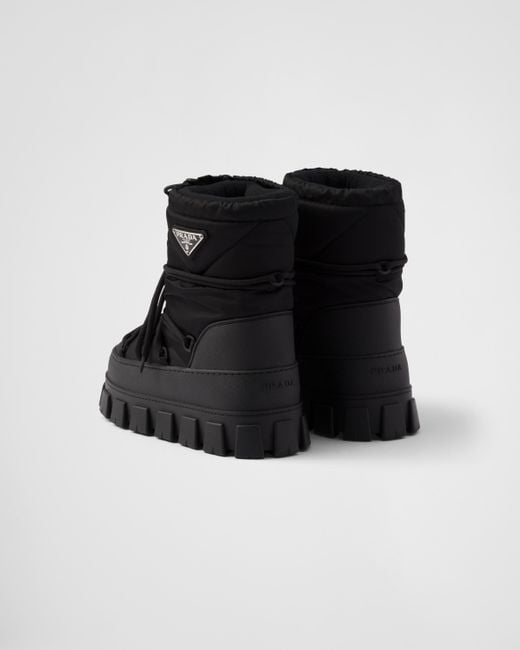 Prada Black Winter Nylon Platform Boots