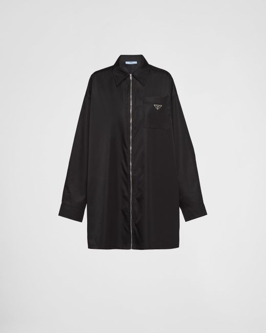 Camicia In Gabardine Re-nylon di Prada in Black