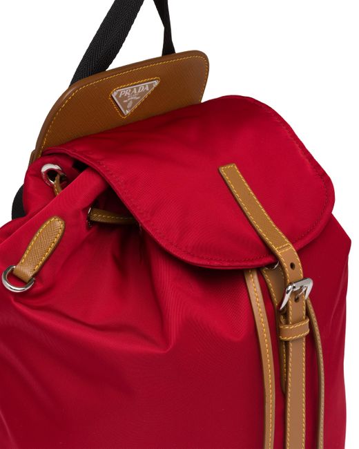 prada red backpack