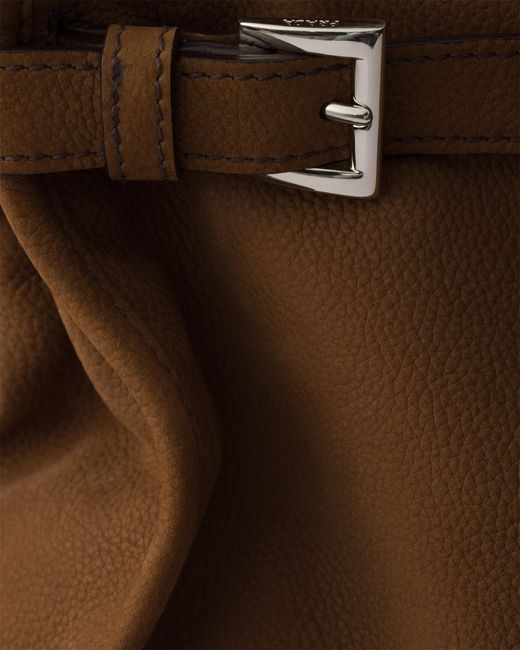 Prada Brown Bonnie Nubuck Leather Tote Bag for men