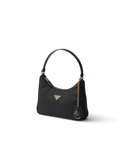 Prada Black Re-Edition 2005 Re-Nylon And Saffiano Mini Bag